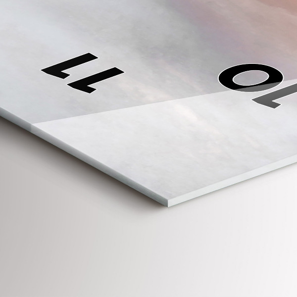 Ceas vertical de perete din sticlă Orașe la apus