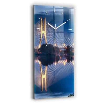 Ceas vertical de perete din sticlă Podul Rędziński Wrocław