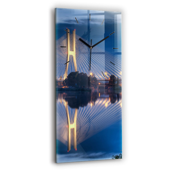 Ceas vertical de perete din sticlă Podul Rędziński Wrocław