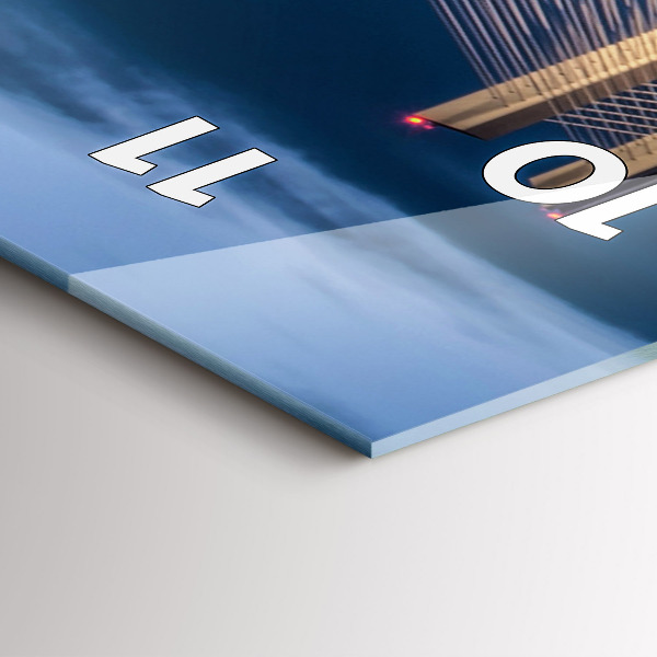 Ceas vertical de perete din sticlă Podul Rędziński Wrocław