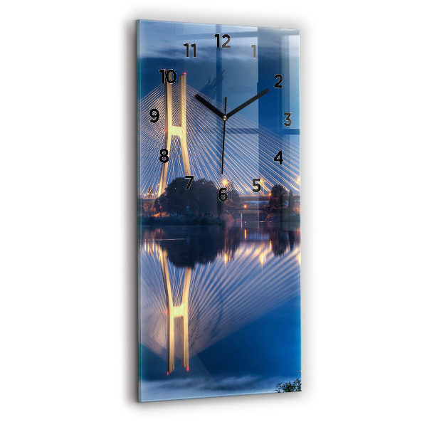Ceas vertical de perete din sticlă Podul Rędziński Wrocław