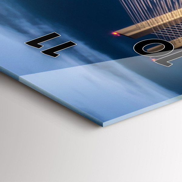 Ceas vertical de perete din sticlă Podul Rędziński Wrocław