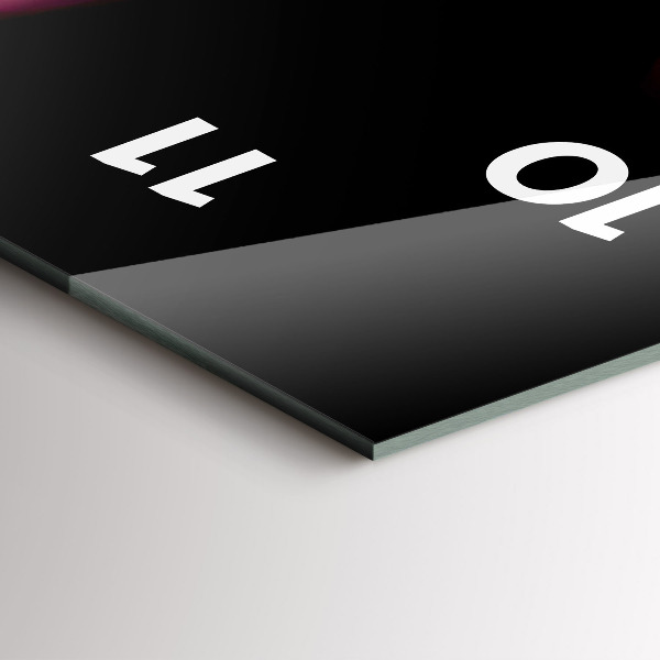 Ceas vertical de perete din sticlă Fântâna Wrocław noaptea