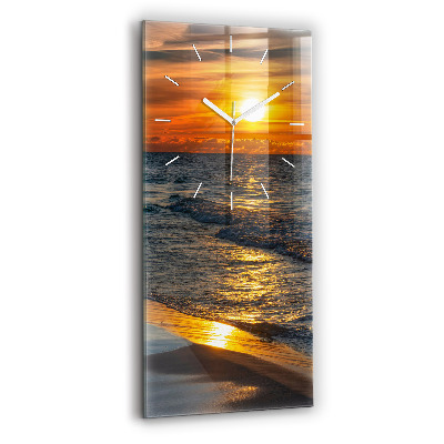 Ceas vertical de perete din sticlă Władysławowo Marea Baltică