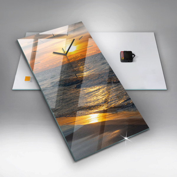 Ceas vertical de perete din sticlă Władysławowo Marea Baltică