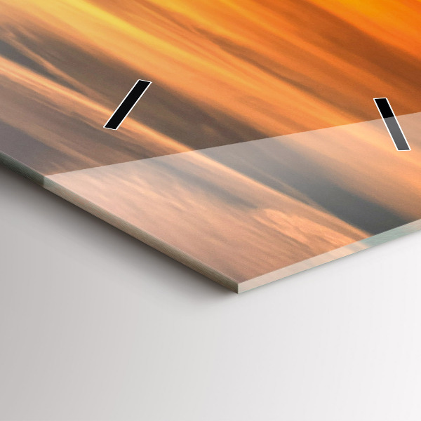 Ceas vertical de perete din sticlă Władysławowo Marea Baltică