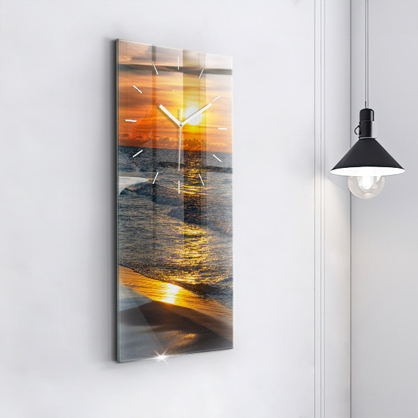 Ceas vertical de perete din sticlă Władysławowo Marea Baltică