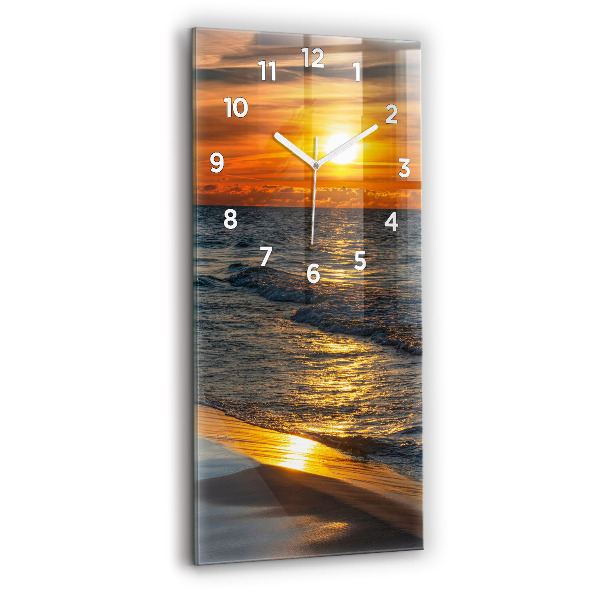 Ceas vertical de perete din sticlă Władysławowo Marea Baltică