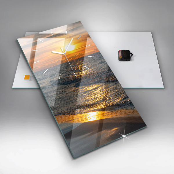 Ceas vertical de perete din sticlă Władysławowo Marea Baltică