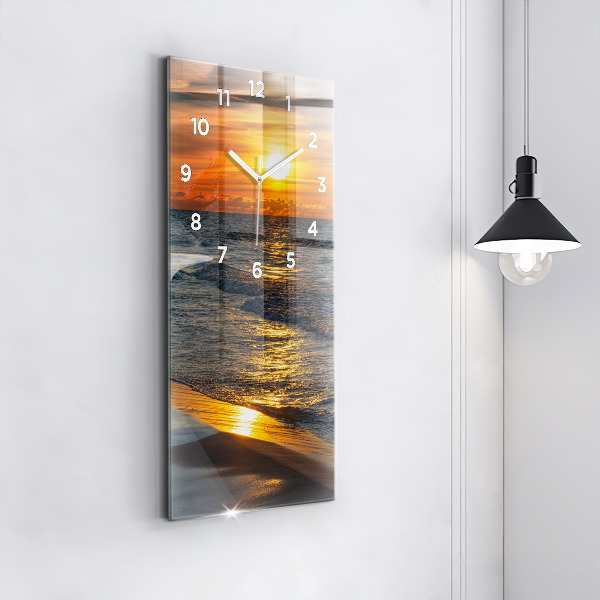 Ceas vertical de perete din sticlă Władysławowo Marea Baltică