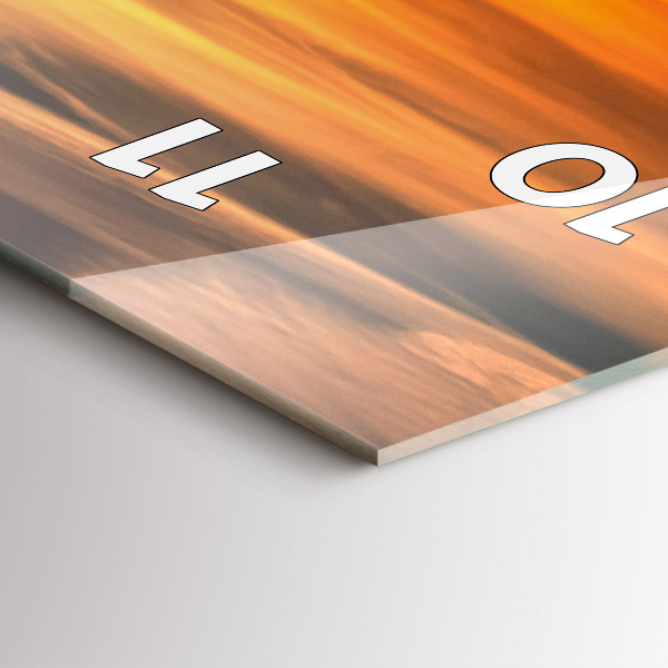 Ceas vertical de perete din sticlă Władysławowo Marea Baltică