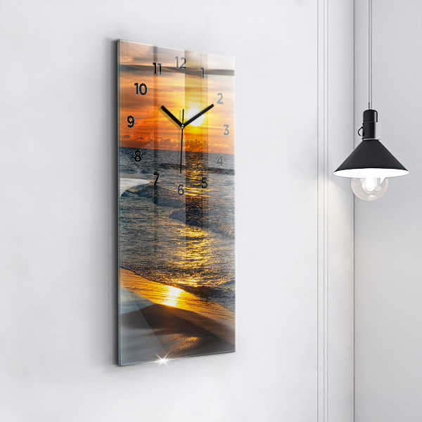 Ceas vertical de perete din sticlă Władysławowo Marea Baltică