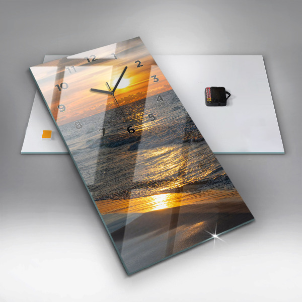 Ceas vertical de perete din sticlă Władysławowo Marea Baltică