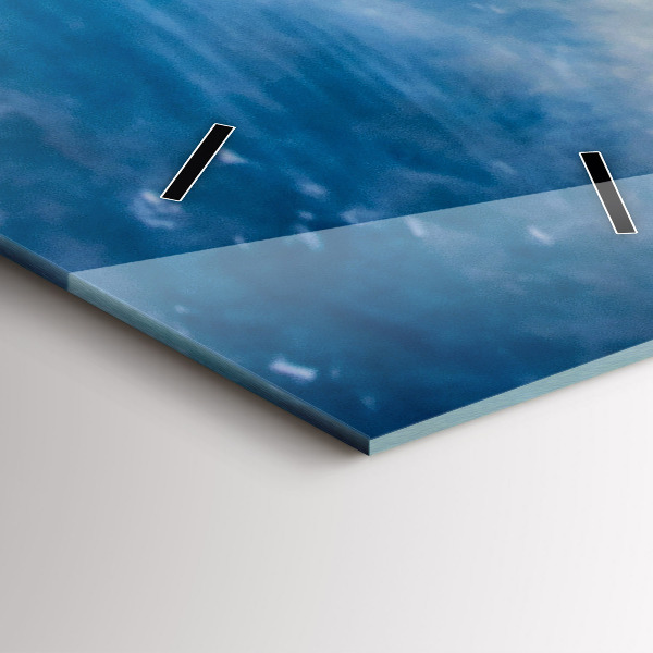 Ceas vertical de perete din sticlă Răsărit de soare Marea Baltică