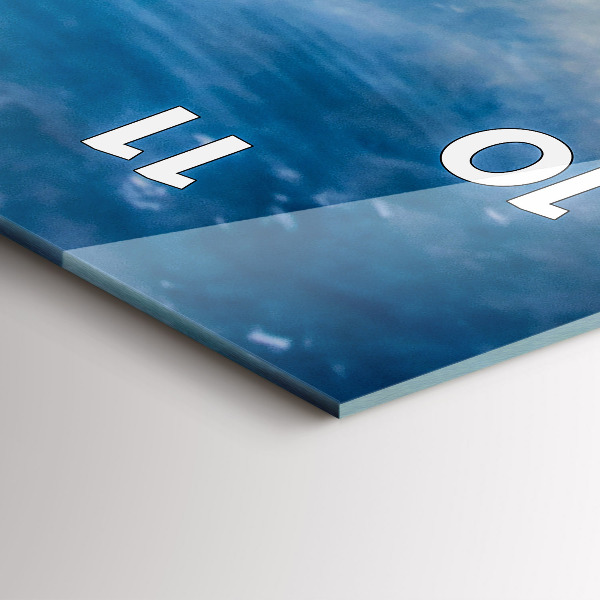 Ceas vertical de perete din sticlă Răsărit de soare Marea Baltică