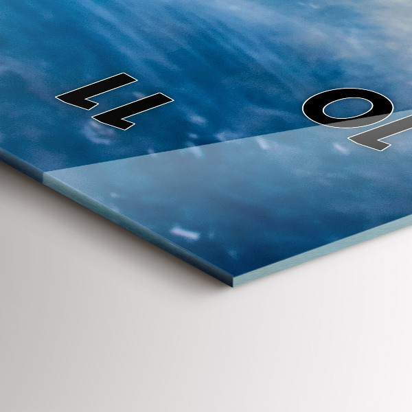 Ceas vertical de perete din sticlă Răsărit de soare Marea Baltică