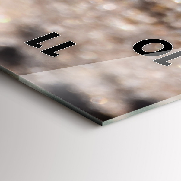 Ceas vertical de perete din sticlă Scoici pe plajă