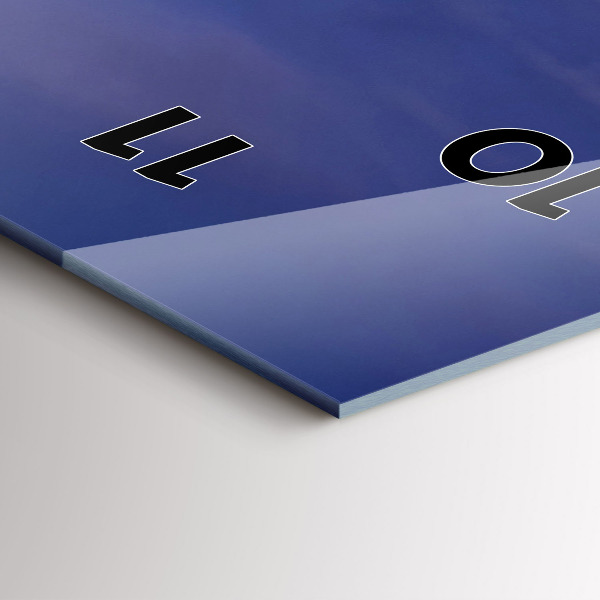 Ceas vertical de perete din sticlă Pier pe Marea Baltică