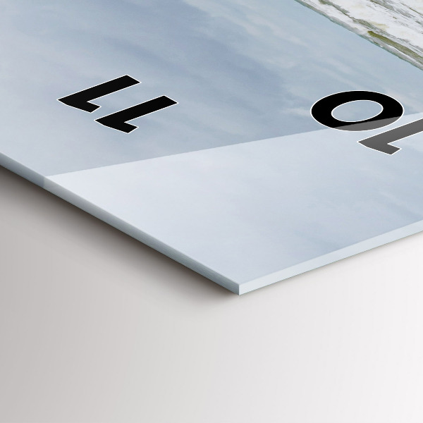 Ceas vertical de perete din sticlă Un moment cu o carte