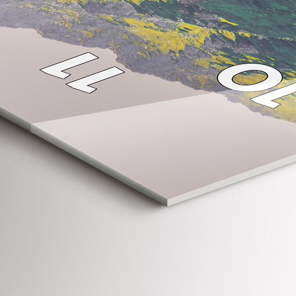 Ceas vertical de perete din sticlă Morskie Oko în Munții Tatra