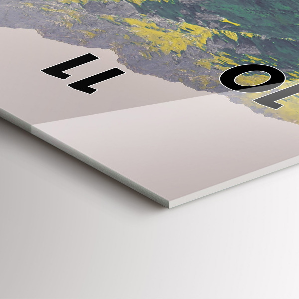 Ceas vertical de perete din sticlă Morskie Oko în Munții Tatra