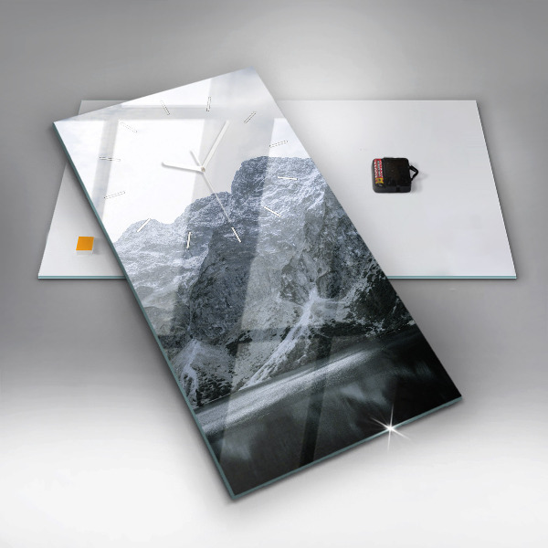 Ceas vertical de perete din sticlă Morskie Oko în Munții Tatra