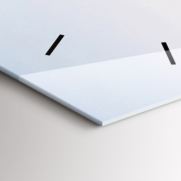 Ceas vertical de perete din sticlă Lac și munți