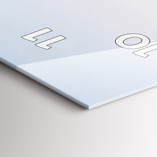 Ceas vertical de perete din sticlă Lac și munți