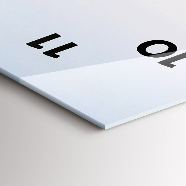 Ceas vertical de perete din sticlă Lac și munți