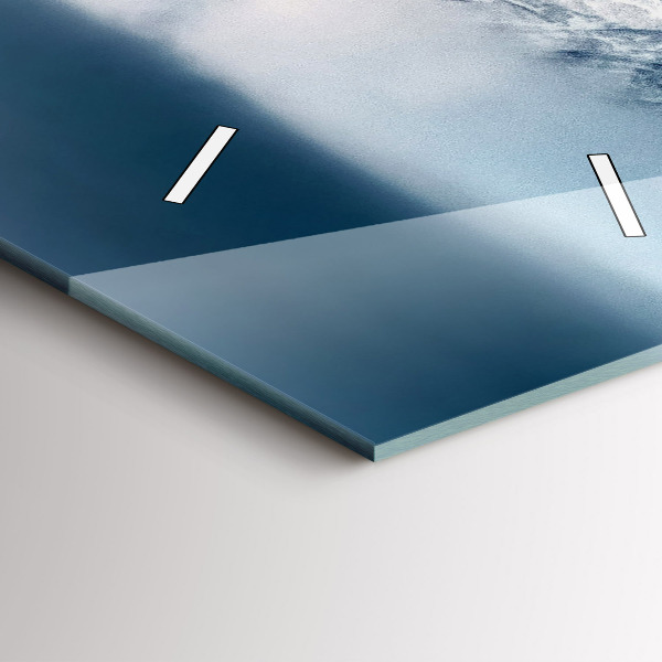 Ceas vertical de perete din sticlă Peisajul de iarnă din Munții Tatra