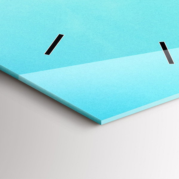 Ceas vertical de perete din sticlă Munte și râu în Polonia