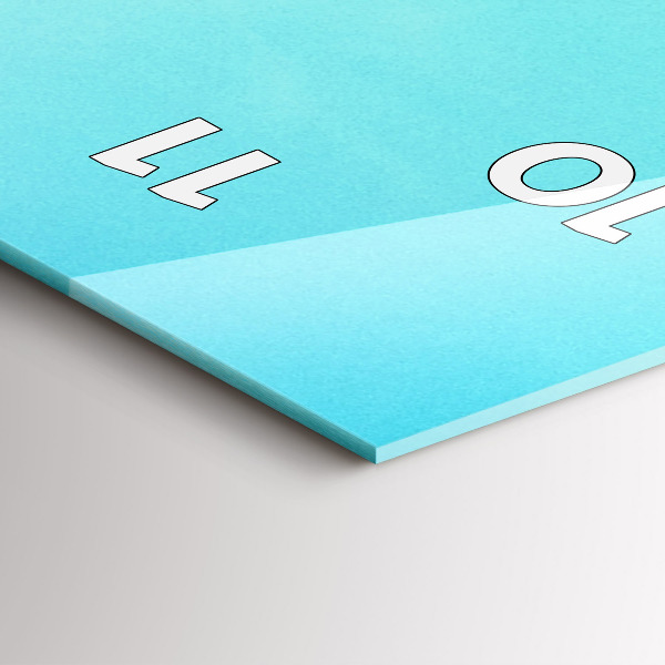 Ceas vertical de perete din sticlă Munte și râu în Polonia