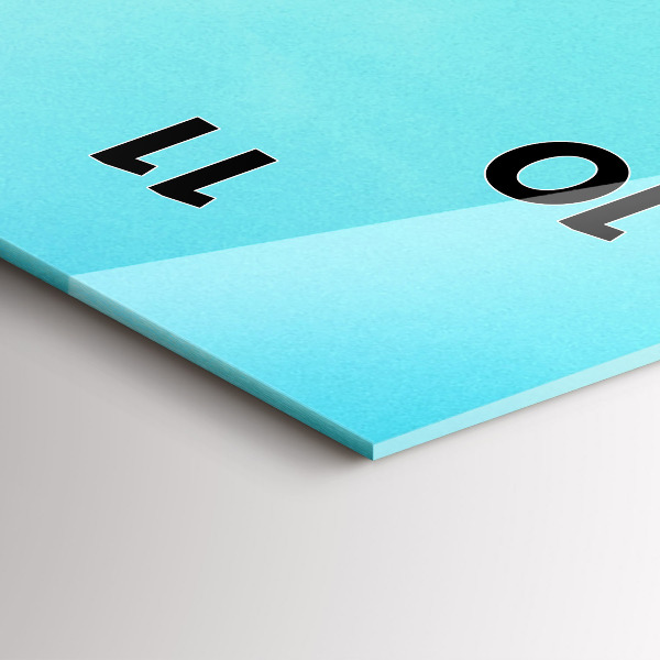 Ceas vertical de perete din sticlă Munte și râu în Polonia