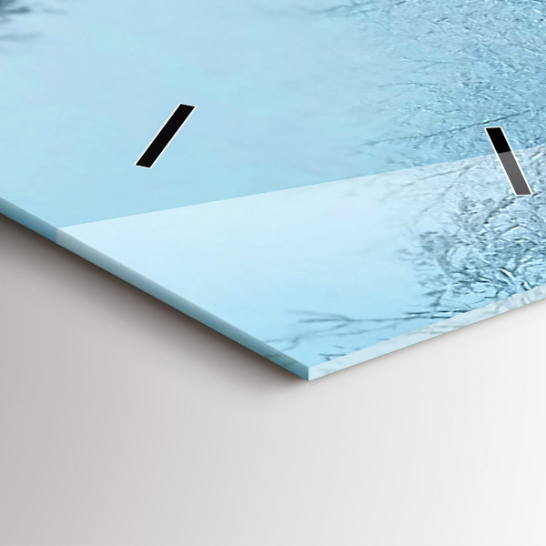 Ceas vertical de perete din sticlă Căprioare pe șine