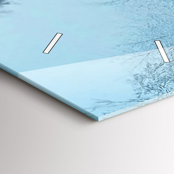 Ceas vertical de perete din sticlă Căprioare pe șine