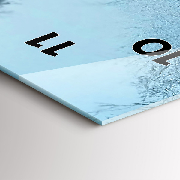 Ceas vertical de perete din sticlă Căprioare pe șine