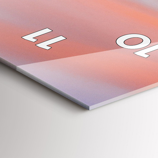 Ceas vertical de perete din sticlă Vedere la lac