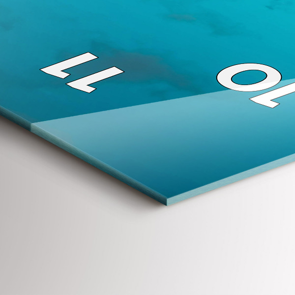 Ceas vertical de perete din sticlă Femeie pe drum