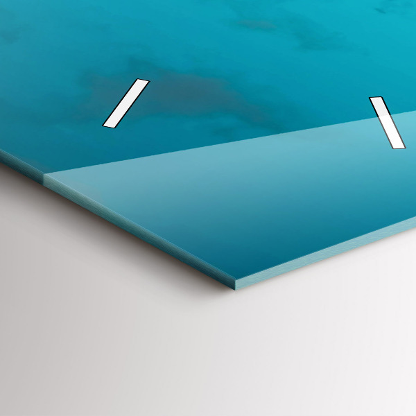 Ceas vertical de perete din sticlă Femeie pe drum