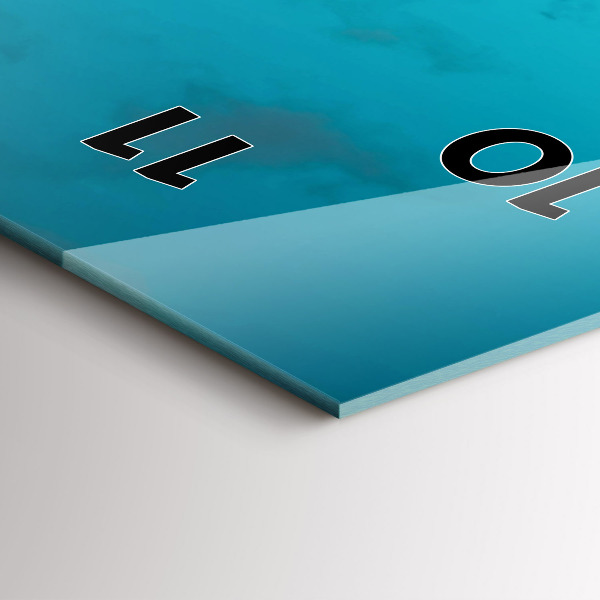 Ceas vertical de perete din sticlă Femeie pe drum