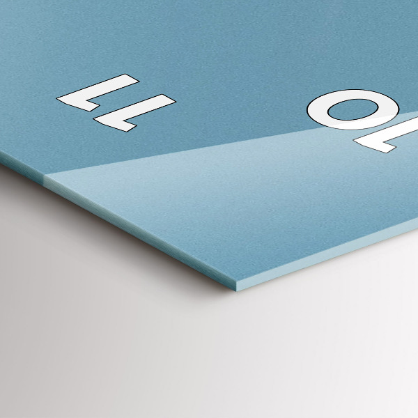 Ceas vertical de perete din sticlă Palmieri din Los Angeles