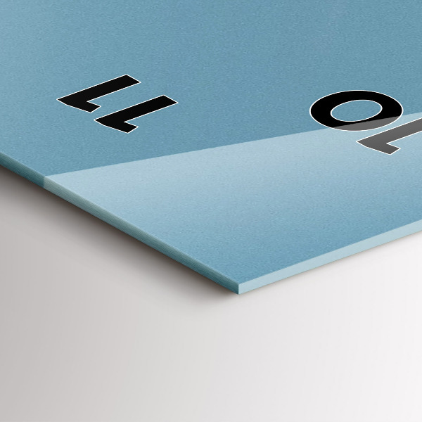 Ceas vertical de perete din sticlă Palmieri din Los Angeles