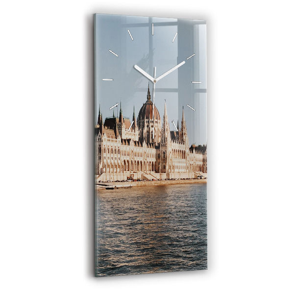 Ceas vertical de perete din sticlă Parlamentul de la Budapesta