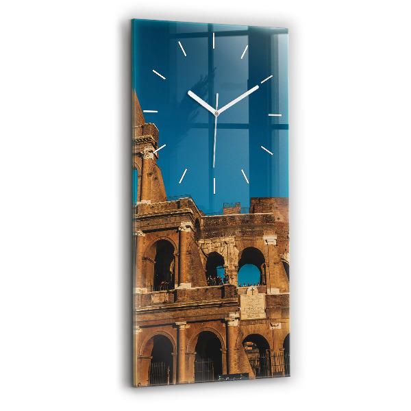Ceas vertical de perete din sticlă Colosseumul din Italia
