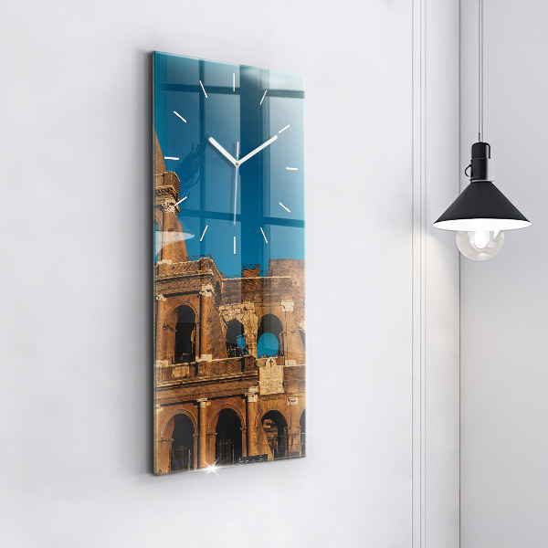 Ceas vertical de perete din sticlă Colosseumul din Italia