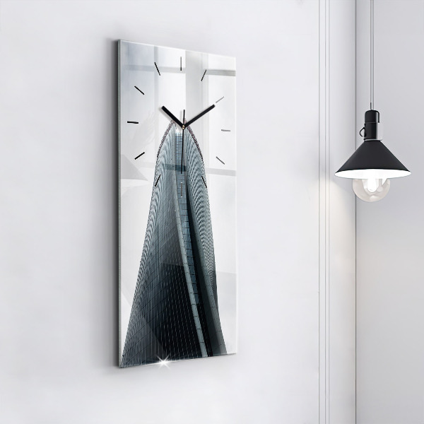 Ceas vertical de perete din sticlă Zgârie-nori din Milano