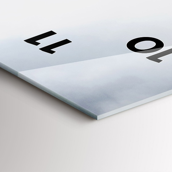 Ceas vertical de perete din sticlă Zgârie-nori din Milano