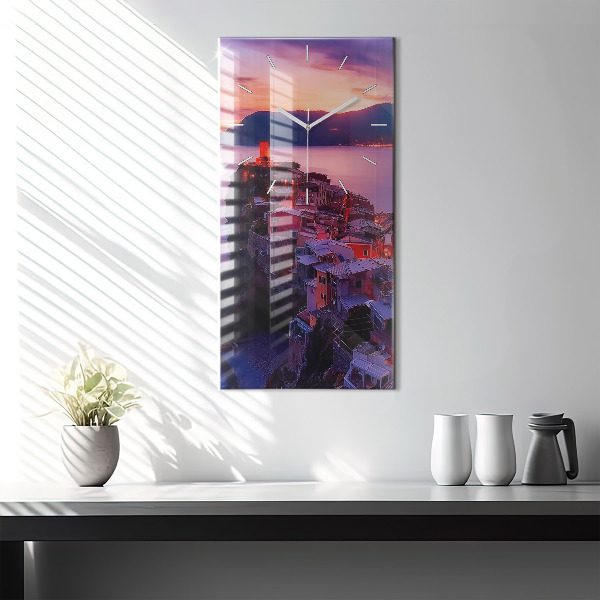 Ceas vertical de perete din sticlă Inscripția amintirilor