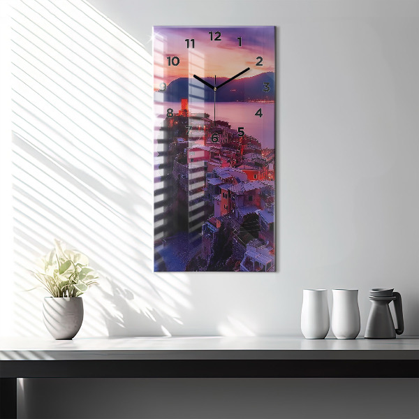 Ceas vertical de perete din sticlă Inscripția amintirilor