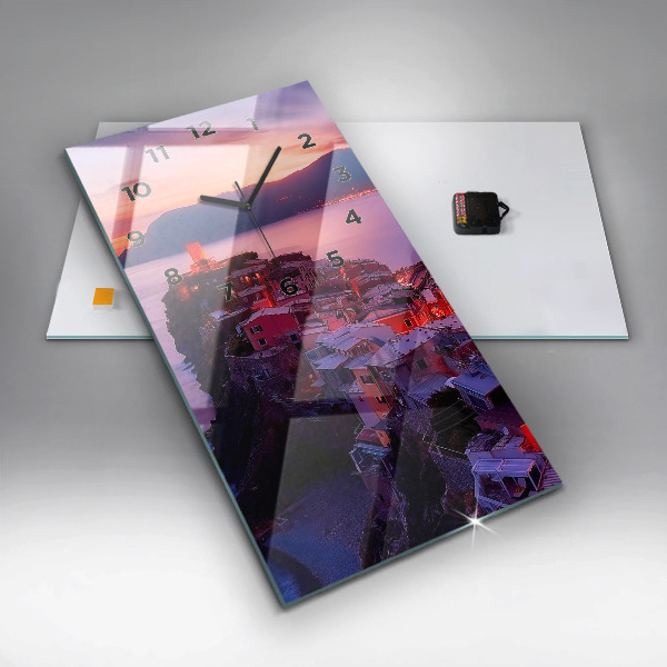 Ceas vertical de perete din sticlă Inscripția amintirilor